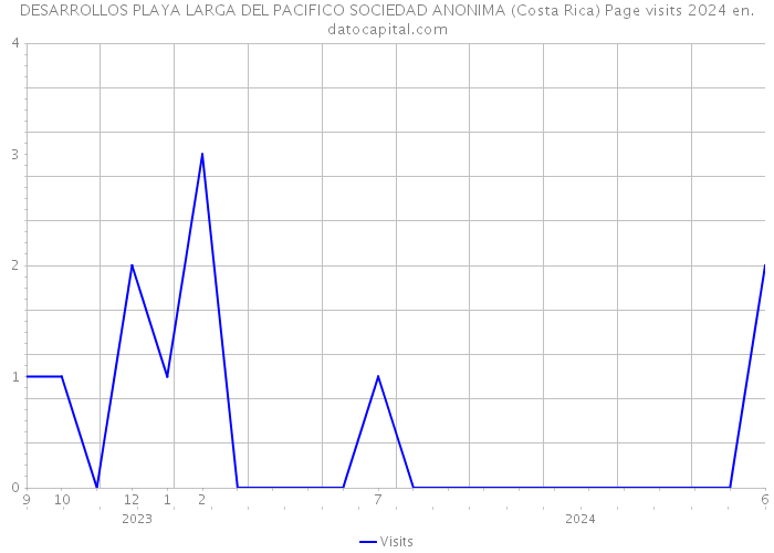 DESARROLLOS PLAYA LARGA DEL PACIFICO SOCIEDAD ANONIMA (Costa Rica) Page visits 2024 