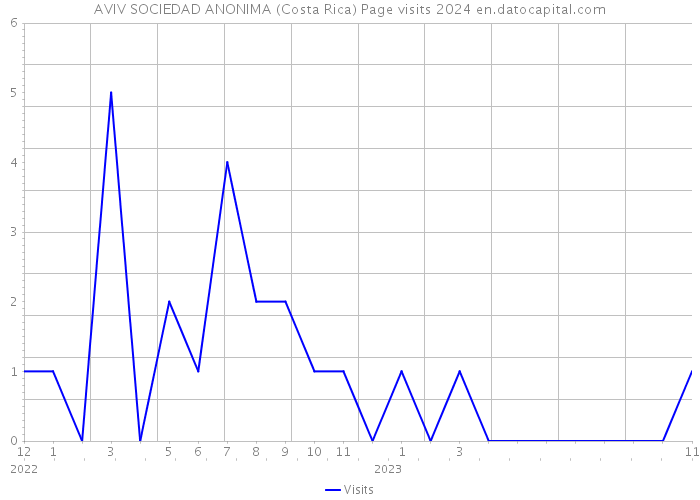 AVIV SOCIEDAD ANONIMA (Costa Rica) Page visits 2024 