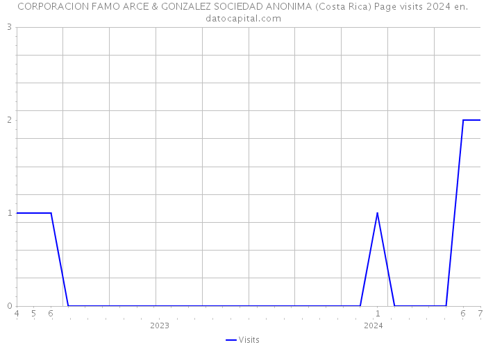 CORPORACION FAMO ARCE & GONZALEZ SOCIEDAD ANONIMA (Costa Rica) Page visits 2024 