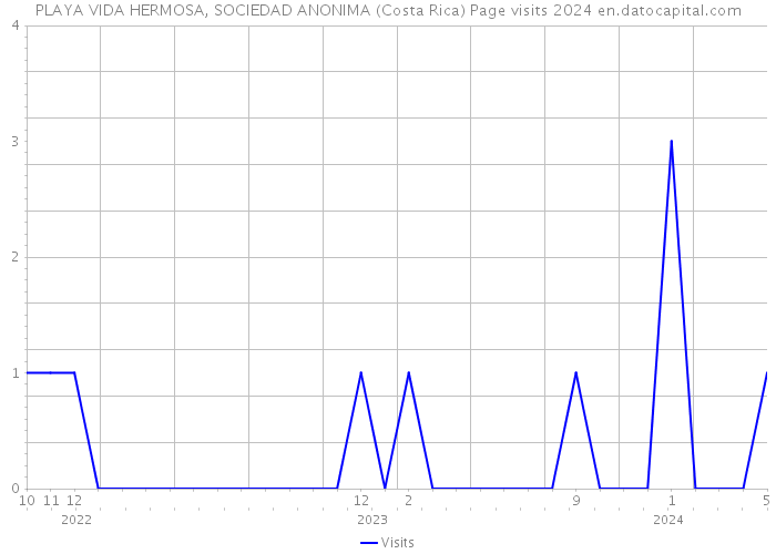 PLAYA VIDA HERMOSA, SOCIEDAD ANONIMA (Costa Rica) Page visits 2024 