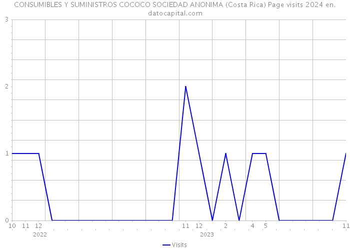 CONSUMIBLES Y SUMINISTROS COCOCO SOCIEDAD ANONIMA (Costa Rica) Page visits 2024 