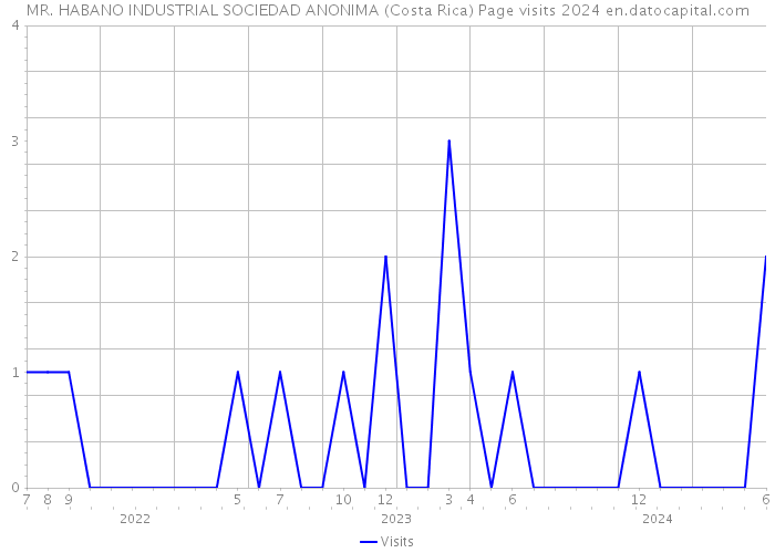MR. HABANO INDUSTRIAL SOCIEDAD ANONIMA (Costa Rica) Page visits 2024 