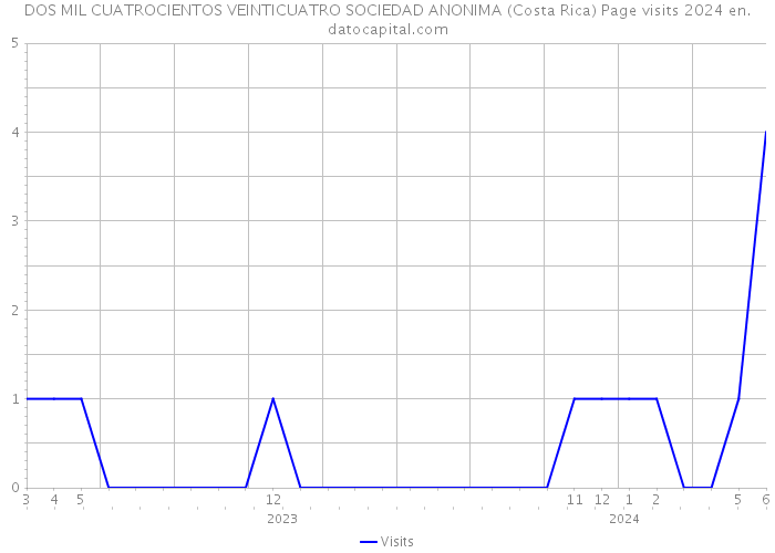 DOS MIL CUATROCIENTOS VEINTICUATRO SOCIEDAD ANONIMA (Costa Rica) Page visits 2024 