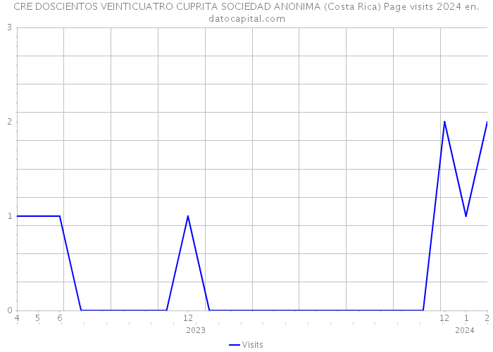 CRE DOSCIENTOS VEINTICUATRO CUPRITA SOCIEDAD ANONIMA (Costa Rica) Page visits 2024 