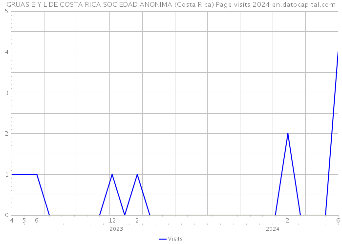 GRUAS E Y L DE COSTA RICA SOCIEDAD ANONIMA (Costa Rica) Page visits 2024 