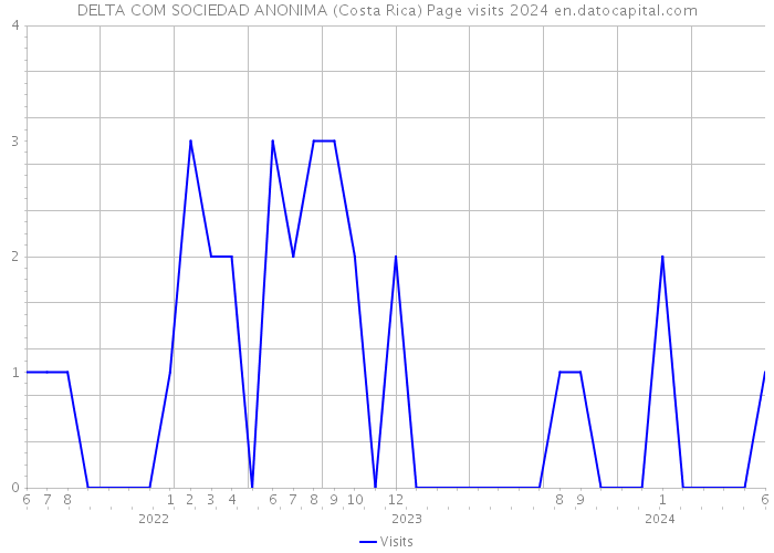 DELTA COM SOCIEDAD ANONIMA (Costa Rica) Page visits 2024 