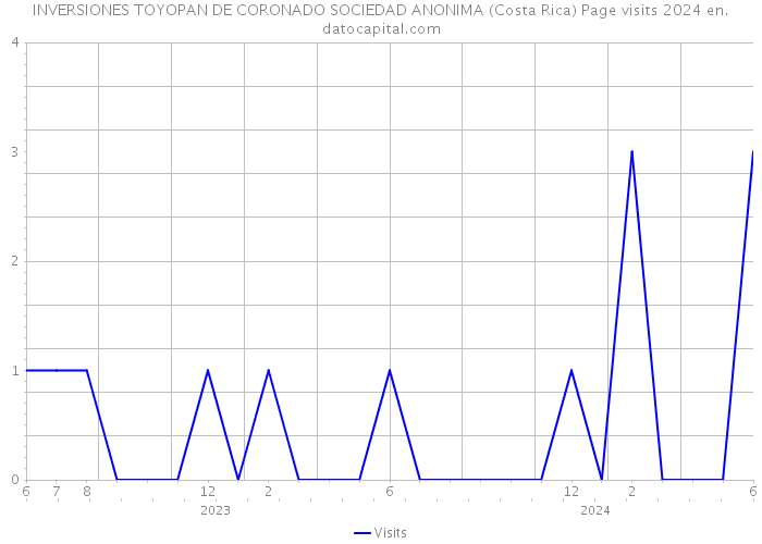 INVERSIONES TOYOPAN DE CORONADO SOCIEDAD ANONIMA (Costa Rica) Page visits 2024 