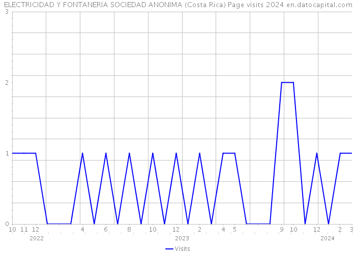 ELECTRICIDAD Y FONTANERIA SOCIEDAD ANONIMA (Costa Rica) Page visits 2024 