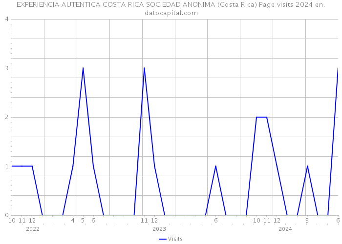 EXPERIENCIA AUTENTICA COSTA RICA SOCIEDAD ANONIMA (Costa Rica) Page visits 2024 
