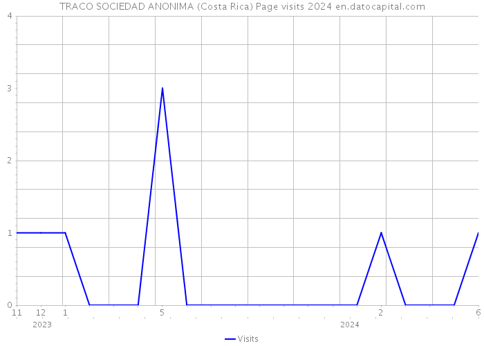 TRACO SOCIEDAD ANONIMA (Costa Rica) Page visits 2024 