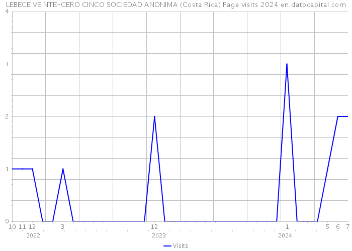 LEBECE VEINTE-CERO CINCO SOCIEDAD ANONIMA (Costa Rica) Page visits 2024 