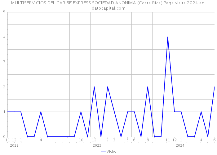MULTISERVICIOS DEL CARIBE EXPRESS SOCIEDAD ANONIMA (Costa Rica) Page visits 2024 