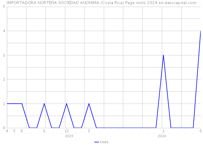 IMPORTADORA NORTEŃA SOCIEDAD ANONIMA (Costa Rica) Page visits 2024 
