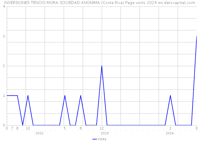 INVERSIONES TENCIO MORA SOCIEDAD ANONIMA (Costa Rica) Page visits 2024 