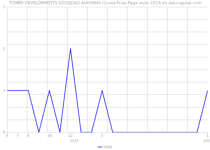TOWER DEVELOPMENTS SOCIEDAD ANONIMA (Costa Rica) Page visits 2024 