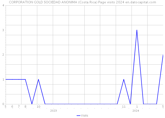 CORPORATION GOLD SOCIEDAD ANONIMA (Costa Rica) Page visits 2024 