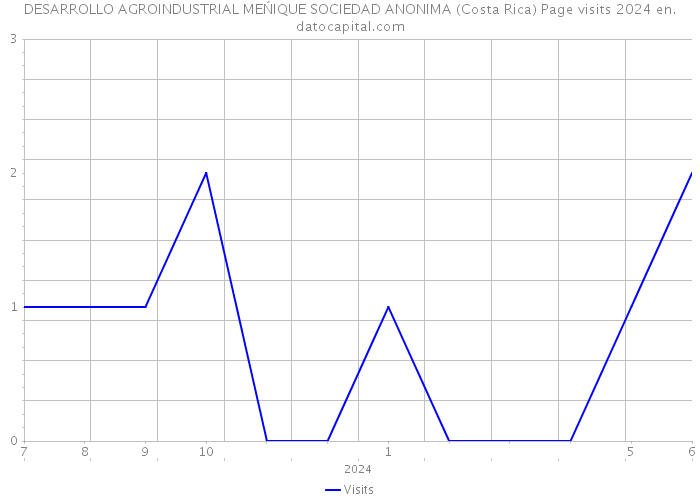 DESARROLLO AGROINDUSTRIAL MEŃIQUE SOCIEDAD ANONIMA (Costa Rica) Page visits 2024 