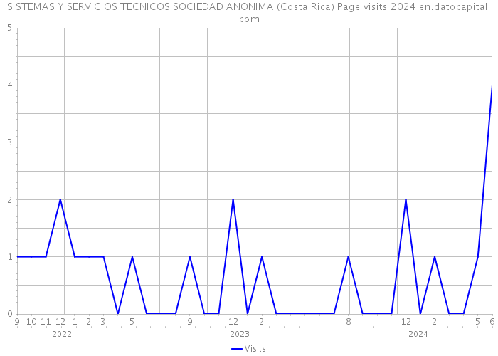 SISTEMAS Y SERVICIOS TECNICOS SOCIEDAD ANONIMA (Costa Rica) Page visits 2024 