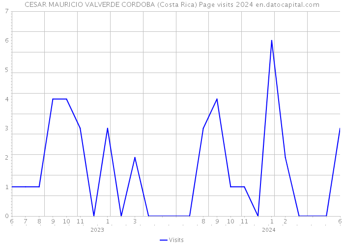 CESAR MAURICIO VALVERDE CORDOBA (Costa Rica) Page visits 2024 