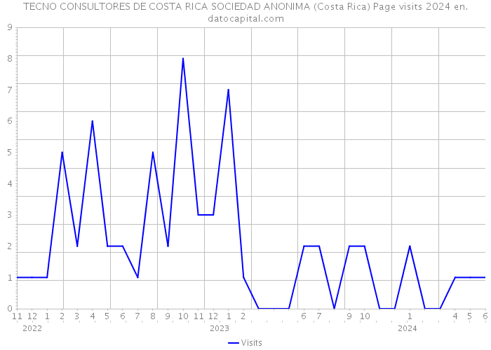 TECNO CONSULTORES DE COSTA RICA SOCIEDAD ANONIMA (Costa Rica) Page visits 2024 