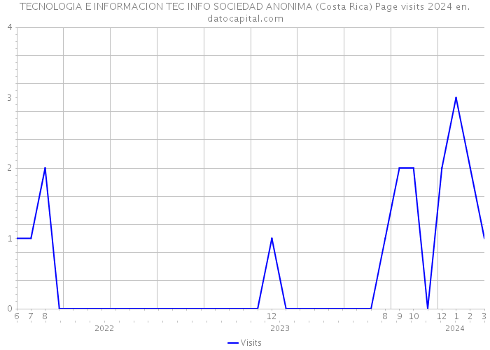 TECNOLOGIA E INFORMACION TEC INFO SOCIEDAD ANONIMA (Costa Rica) Page visits 2024 