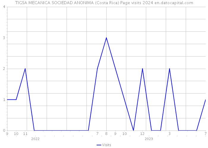 TIGSA MECANICA SOCIEDAD ANONIMA (Costa Rica) Page visits 2024 