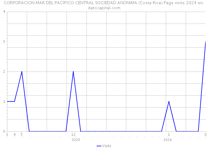 CORPORACION MAR DEL PACIFICO CENTRAL SOCIEDAD ANONIMA (Costa Rica) Page visits 2024 