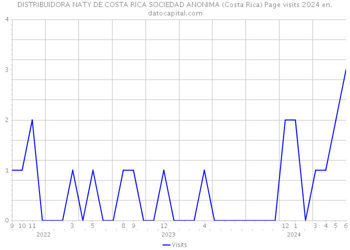 DISTRIBUIDORA NATY DE COSTA RICA SOCIEDAD ANONIMA (Costa Rica) Page visits 2024 