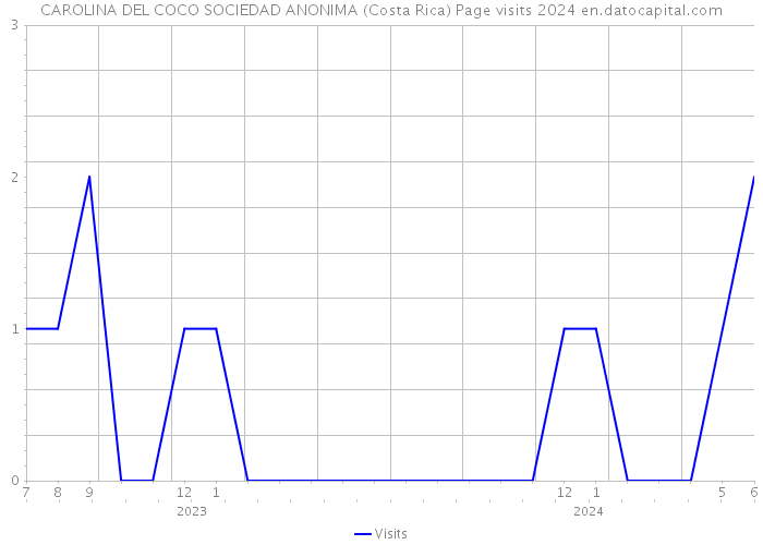 CAROLINA DEL COCO SOCIEDAD ANONIMA (Costa Rica) Page visits 2024 