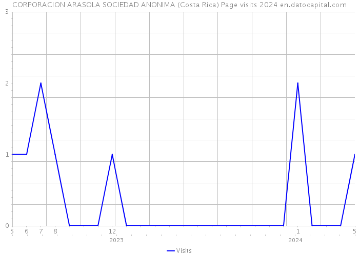 CORPORACION ARASOLA SOCIEDAD ANONIMA (Costa Rica) Page visits 2024 