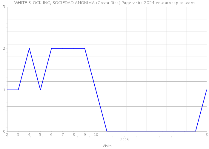 WHITE BLOCK INC, SOCIEDAD ANONIMA (Costa Rica) Page visits 2024 