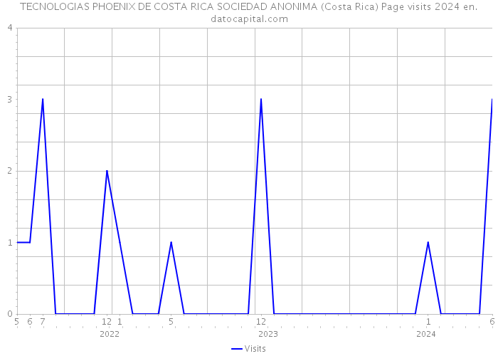 TECNOLOGIAS PHOENIX DE COSTA RICA SOCIEDAD ANONIMA (Costa Rica) Page visits 2024 