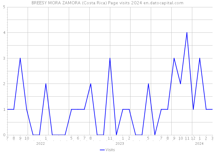 BREESY MORA ZAMORA (Costa Rica) Page visits 2024 
