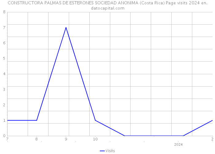 CONSTRUCTORA PALMAS DE ESTERONES SOCIEDAD ANONIMA (Costa Rica) Page visits 2024 