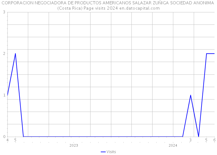 CORPORACION NEGOCIADORA DE PRODUCTOS AMERICANOS SALAZAR ZUŃIGA SOCIEDAD ANONIMA (Costa Rica) Page visits 2024 