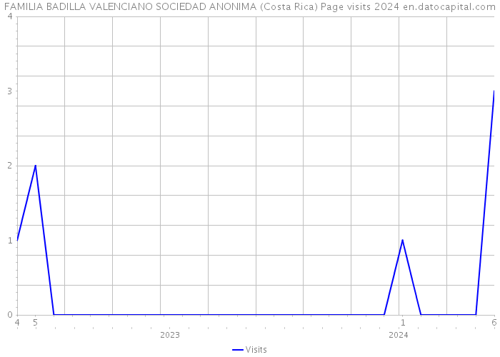 FAMILIA BADILLA VALENCIANO SOCIEDAD ANONIMA (Costa Rica) Page visits 2024 