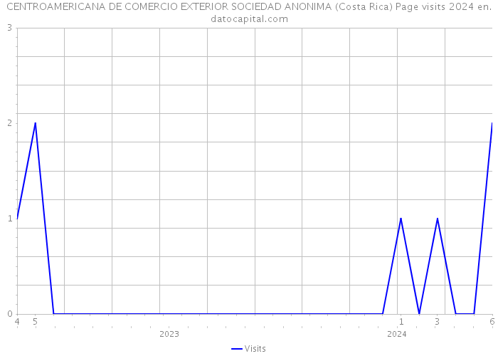 CENTROAMERICANA DE COMERCIO EXTERIOR SOCIEDAD ANONIMA (Costa Rica) Page visits 2024 