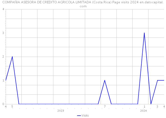 COMPAŃIA ASESORA DE CREDITO AGRICOLA LIMITADA (Costa Rica) Page visits 2024 