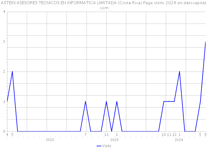 ASTEIN ASESORES TECNICOS EN INFORMATICA LIMITADA (Costa Rica) Page visits 2024 
