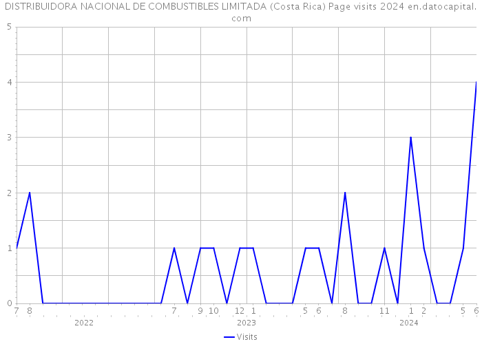DISTRIBUIDORA NACIONAL DE COMBUSTIBLES LIMITADA (Costa Rica) Page visits 2024 