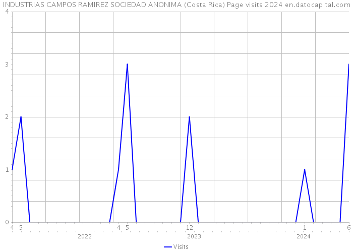 INDUSTRIAS CAMPOS RAMIREZ SOCIEDAD ANONIMA (Costa Rica) Page visits 2024 