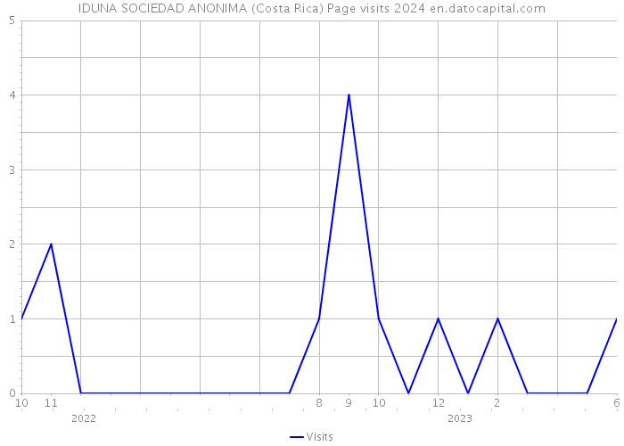 IDUNA SOCIEDAD ANONIMA (Costa Rica) Page visits 2024 