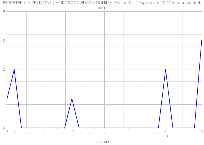 FERRETERIA Y PINTURAS CAMPOS SOCIEDAD ANONIMA (Costa Rica) Page visits 2024 
