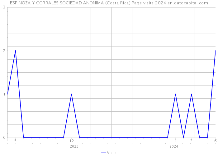 ESPINOZA Y CORRALES SOCIEDAD ANONIMA (Costa Rica) Page visits 2024 