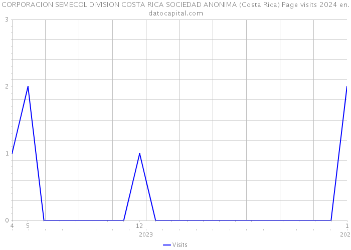 CORPORACION SEMECOL DIVISION COSTA RICA SOCIEDAD ANONIMA (Costa Rica) Page visits 2024 