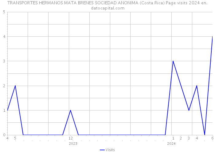 TRANSPORTES HERMANOS MATA BRENES SOCIEDAD ANONIMA (Costa Rica) Page visits 2024 