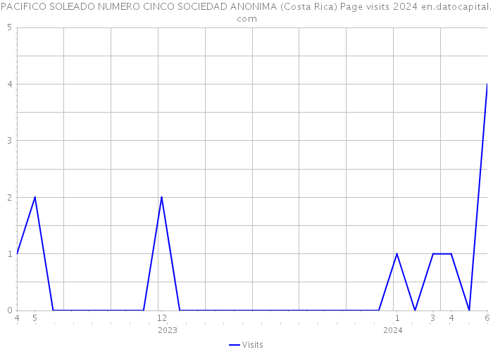 PACIFICO SOLEADO NUMERO CINCO SOCIEDAD ANONIMA (Costa Rica) Page visits 2024 