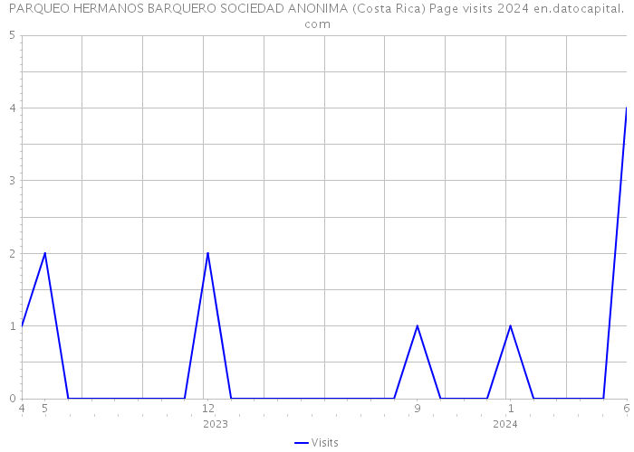 PARQUEO HERMANOS BARQUERO SOCIEDAD ANONIMA (Costa Rica) Page visits 2024 