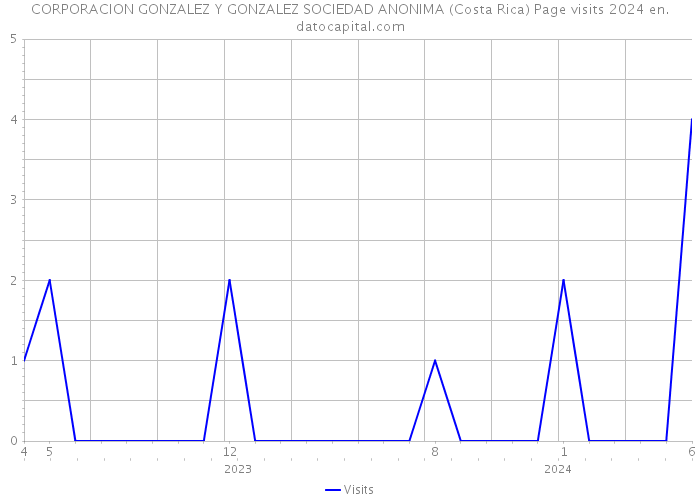 CORPORACION GONZALEZ Y GONZALEZ SOCIEDAD ANONIMA (Costa Rica) Page visits 2024 