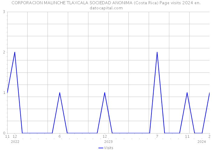 CORPORACION MALINCHE TLAXCALA SOCIEDAD ANONIMA (Costa Rica) Page visits 2024 